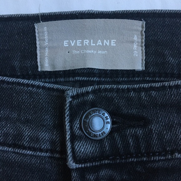 Everlane The Cheeky Regular Denim Jean Wash Black  Size 29 - Picture 9 of 17